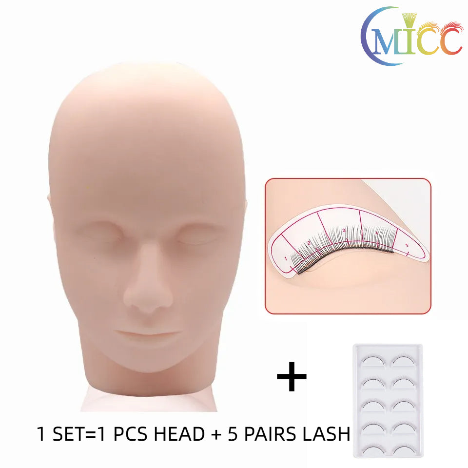 Cmicc Lash Mannequin Head, Practice Training Head,for Make Up and Lash Extention