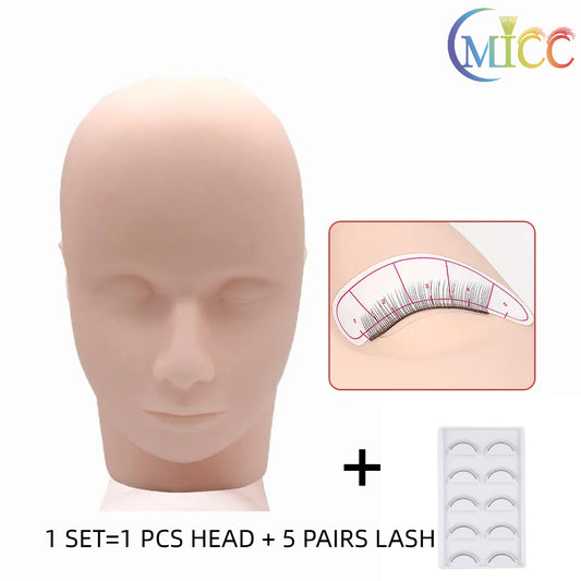 Cmicc Lash Mannequin Head, Practice Training Head,for Make Up and Lash Extention