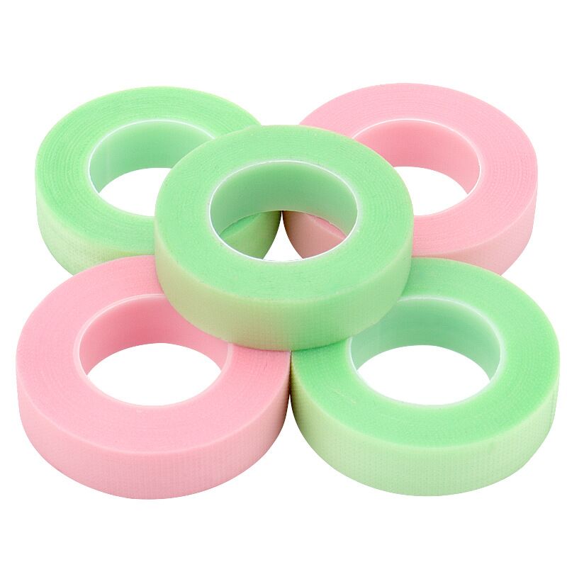 5 Pcs Breathable Eyelash Pink Green PE Tape Under Eye Pads False Lashes Patch Eyelash Extension Tape Makeup Tools