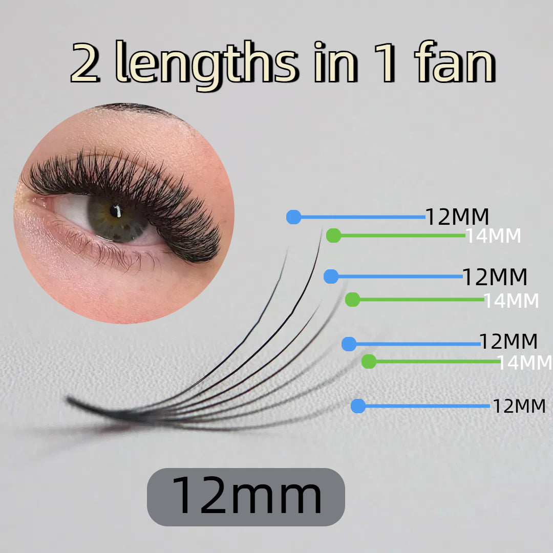 Multi Length 7D 0.07 C/D Camellia Loose Fan Lash 500 Fans