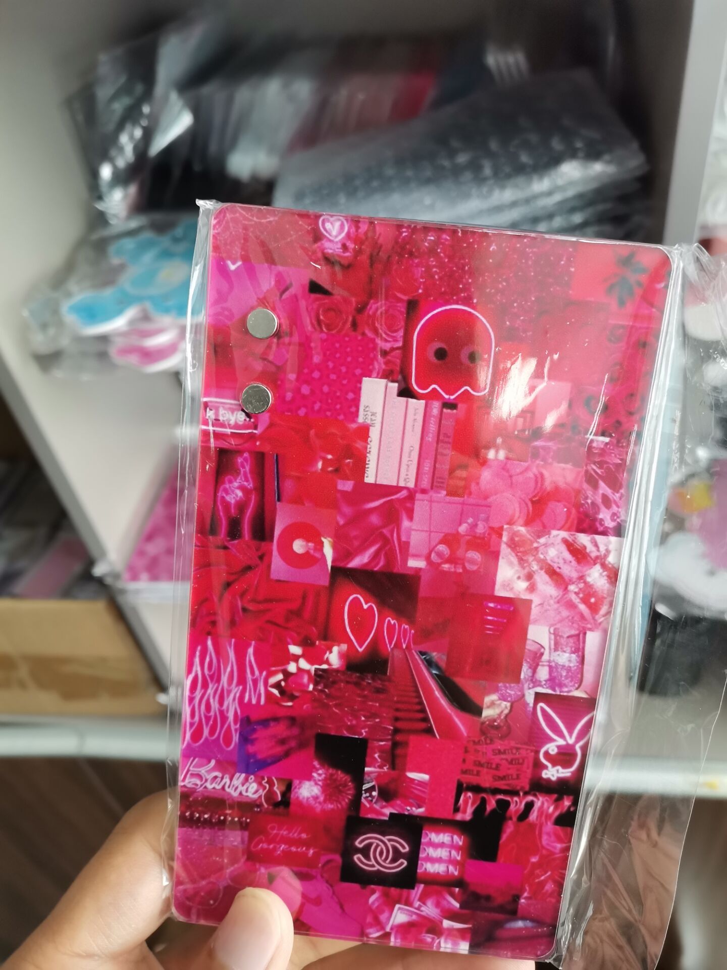 Bunte Wimpernpalette aus Acryl