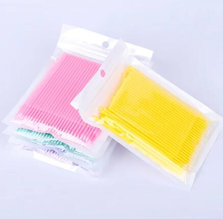 100Pcs/Bag Disposable MicroBrush Eyelashes Extension Individual Lash Cleaning Swab Micro Brush For Makeup Tool