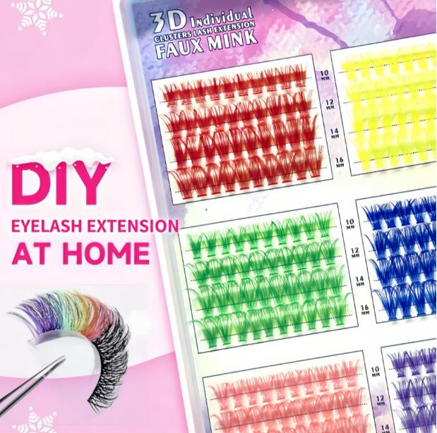 40D MULTI COLOR DIY CLUSTER LASH 10-16MM FALSE EYELASH