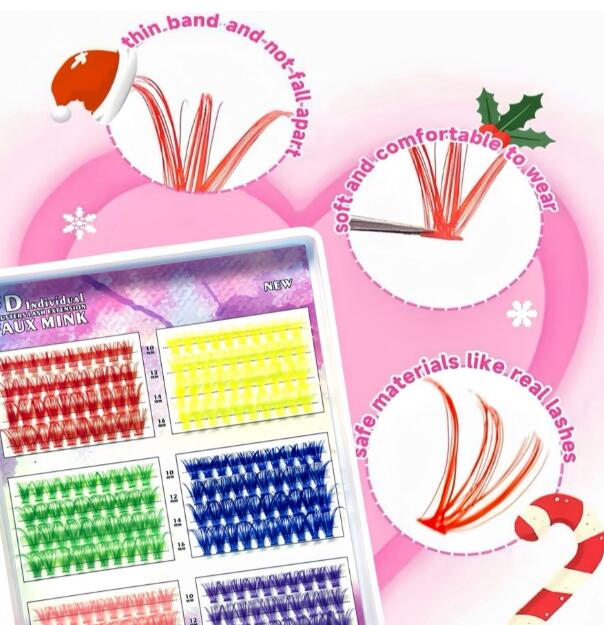 40D MULTI COLOR DIY CLUSTER LASH 10-16MM FALSE EYELASH