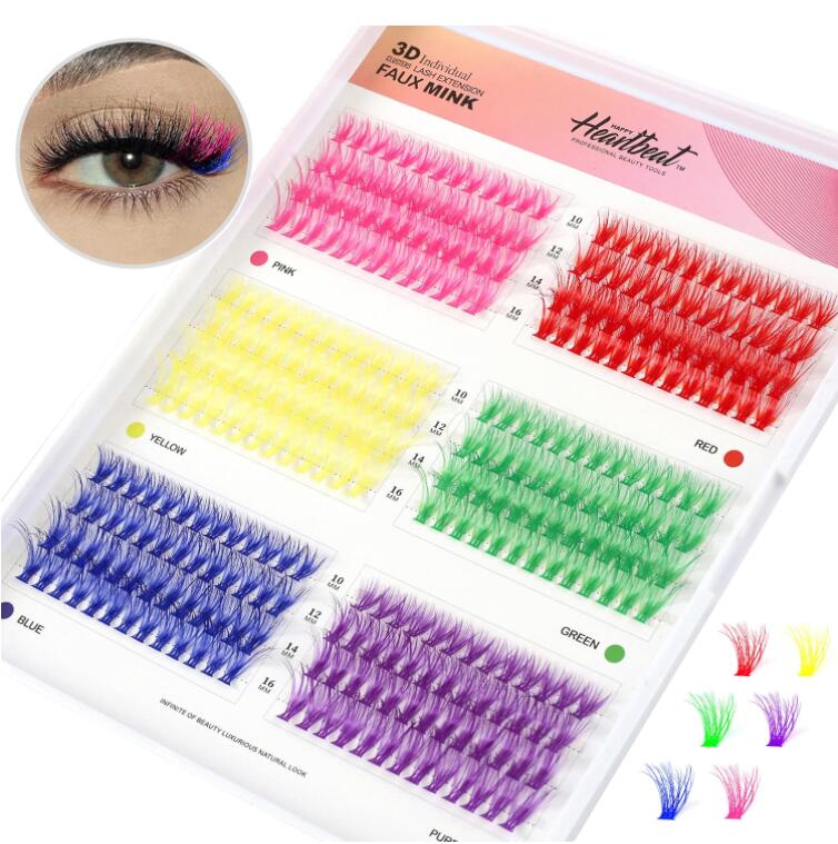 40D MULTI COLOR DIY CLUSTER LASH 10-16MM FALSE EYELASH