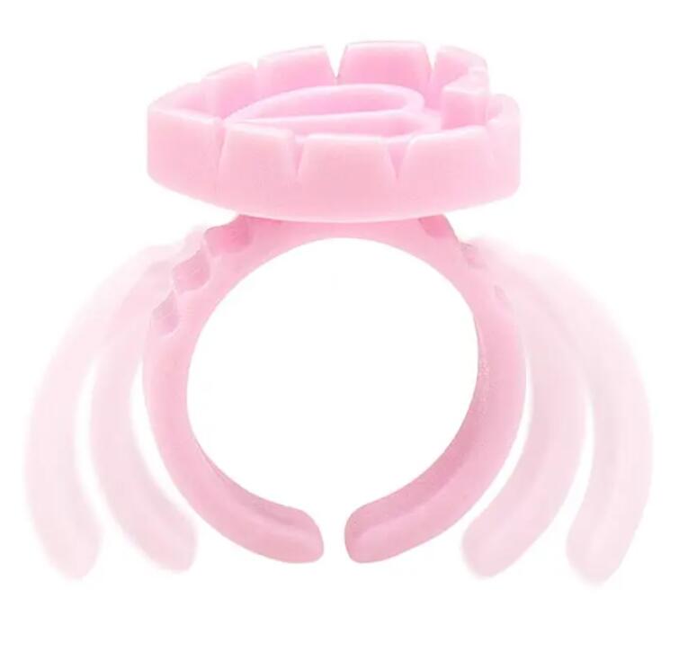 100Pcs Volume Glue Ring Cup for Lashes Fan Tattoo Pigment Holder Container Glue Holder Blossom Cups Eyelash Extension Supplier
