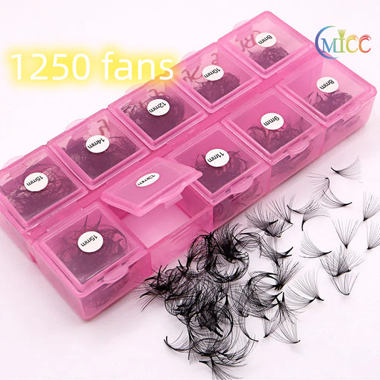 3D-10D 1000 FansThin Pointy Base Premade Lash Fans