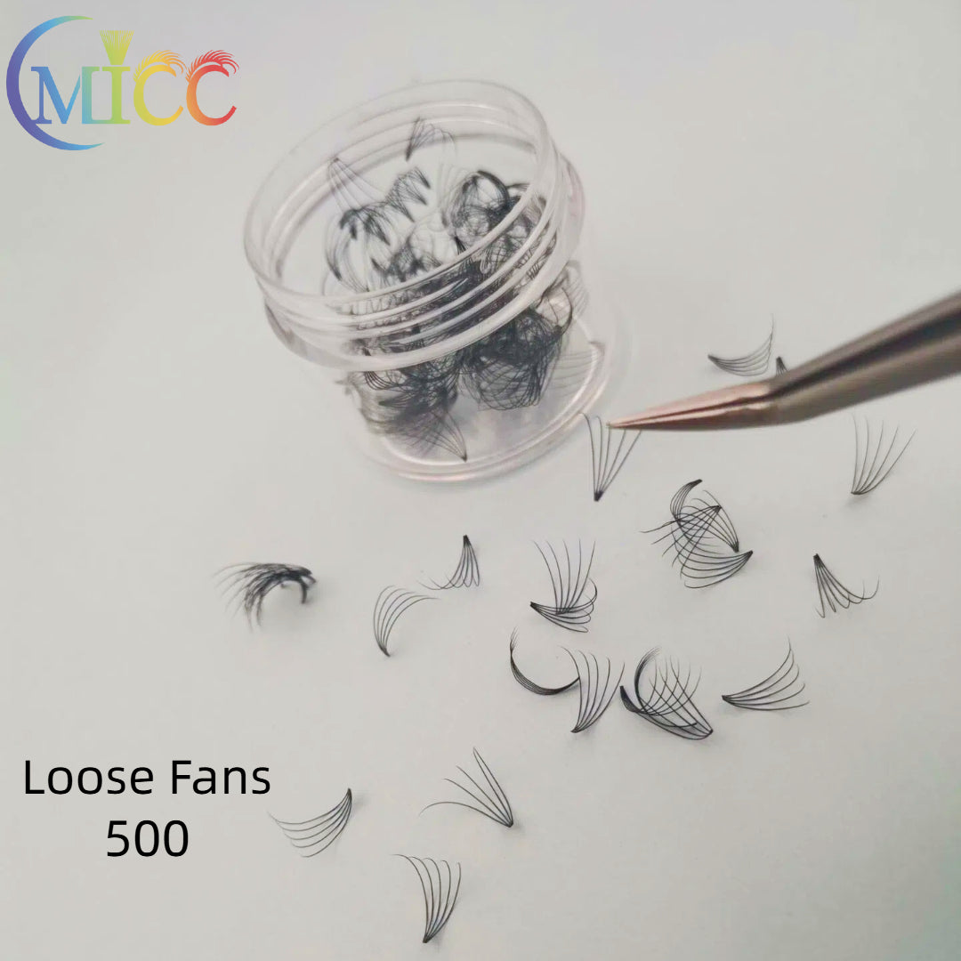 New Type Short Stem Loose Fan Lash 500 Fans