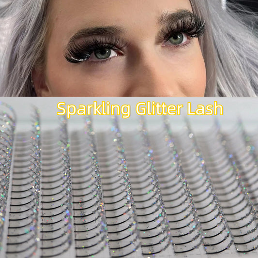 Cmicc Spike Glitter Lash Silver and Gold Mixed Length