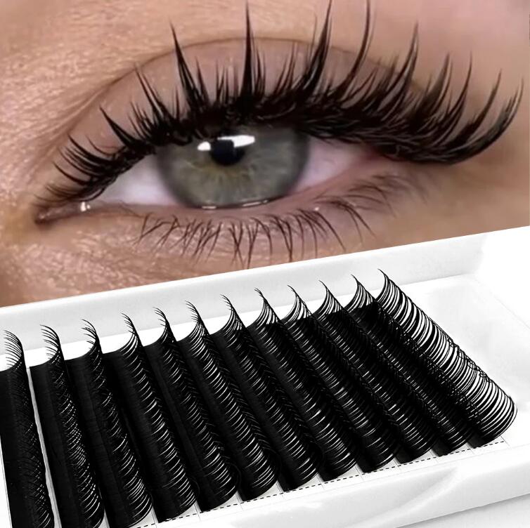 Wet Eyelash Extension 0.05mm 0.07mm Spikes Lashes