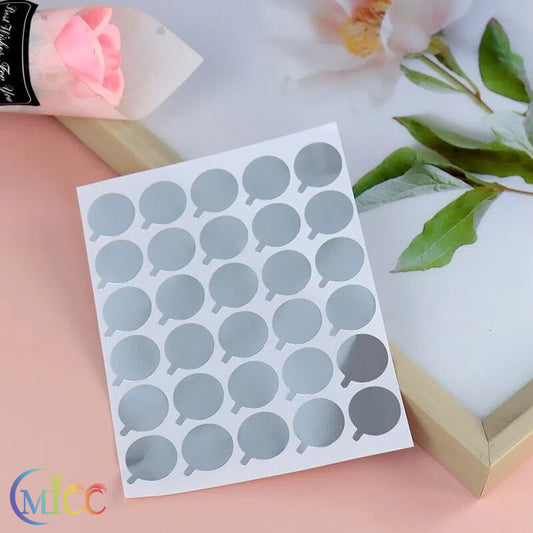 1PC Round Jade Stone Eyelash Extension Glue Adhesive Holder Eyelash Glue Pad Pallet Makeup Tool Disposable Glue Tinfoil Stickers